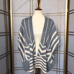 Striped Gray and White Women's Sweater